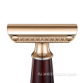 Baili Twin Blade Razor Wood Razor Blade